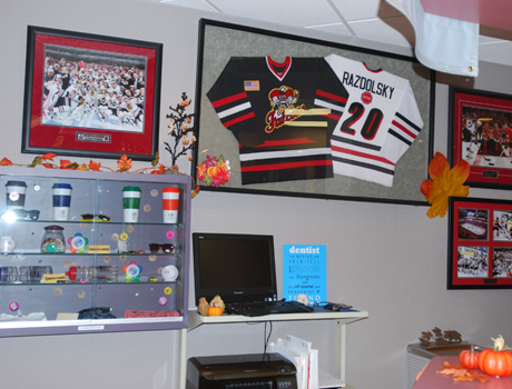 Few of the contest prizes on display. You may as well have fun while in orthodontic treatment!